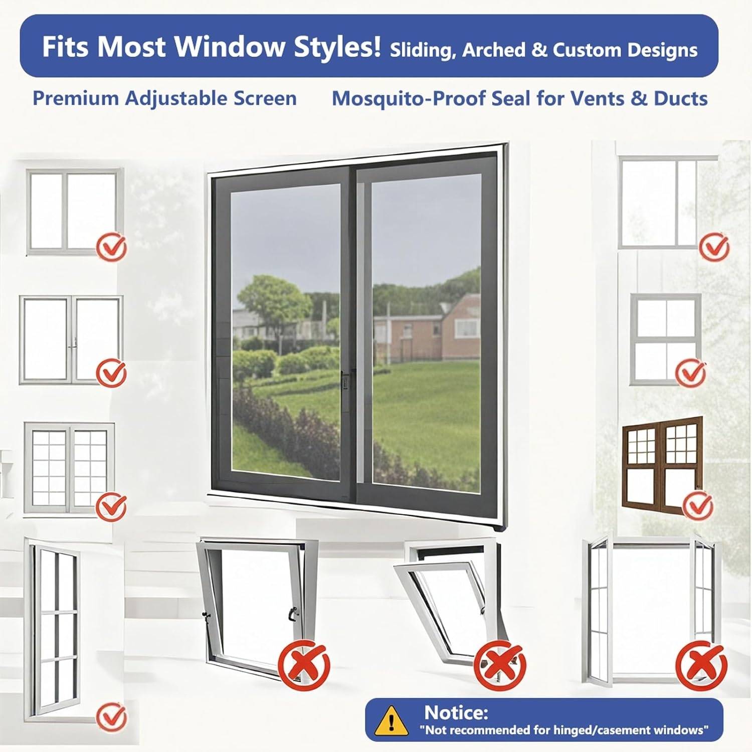 Velcro Window Screens | Adjustable Window Screen | Window Screen With Velcro: image 7